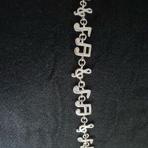 Silver Musical Note Bracelet